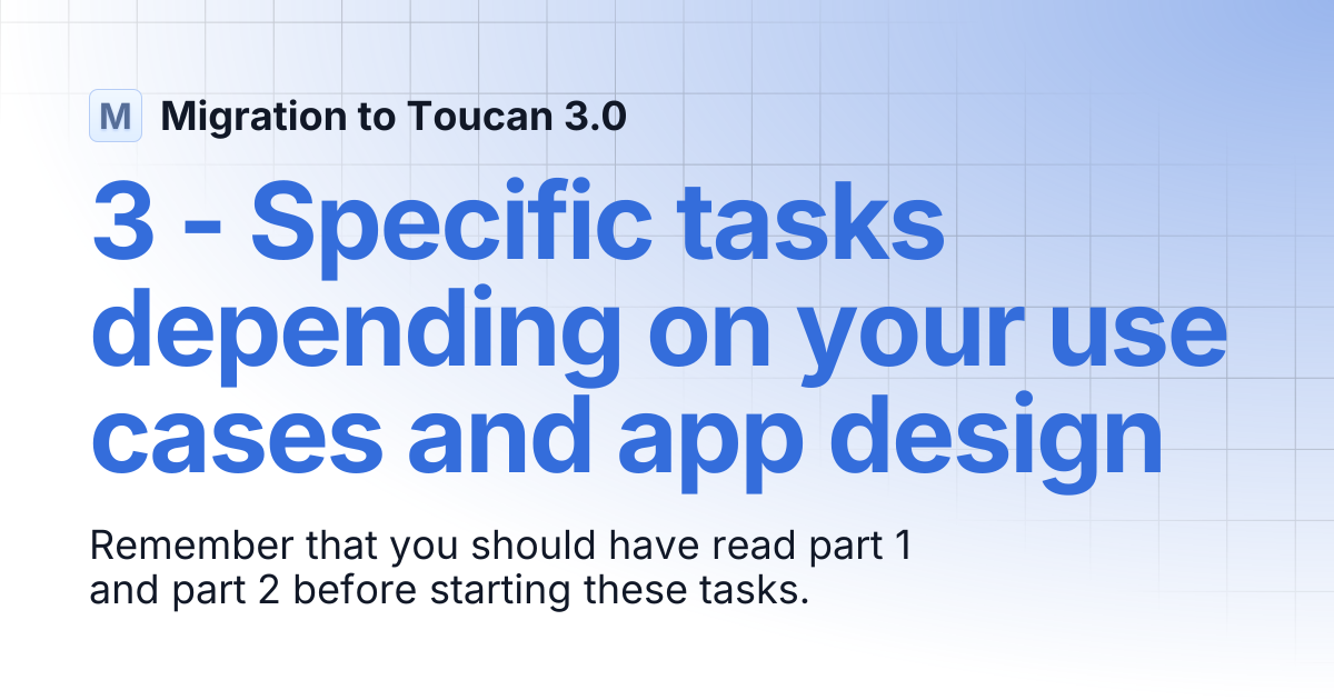 3 - Specific tasks depending on your use cases and app design ...